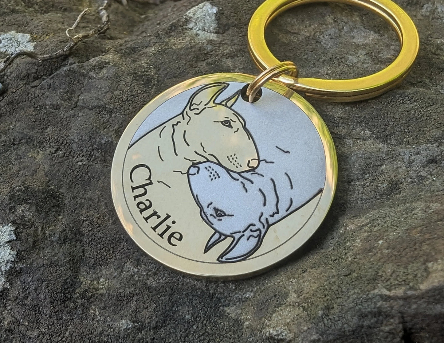 Bullterrier - Ying Yang Design - Bark'n'Tag