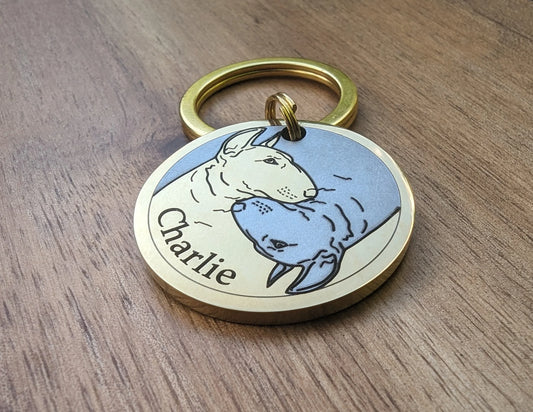 Bullterrier - Ying Yang Design - Bark'n'Tag