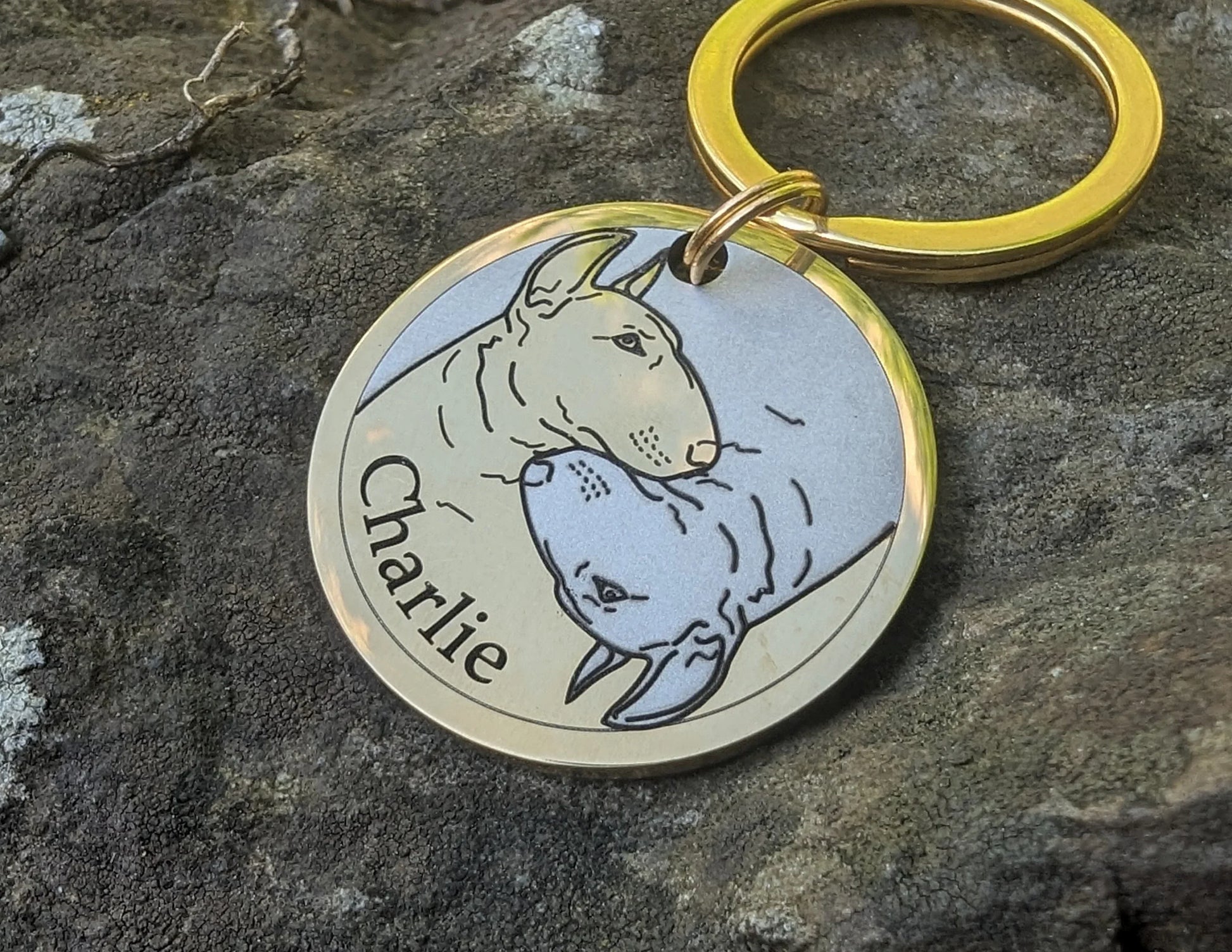 Bullterrier - Ying Yang Design - Bark'n'Tag